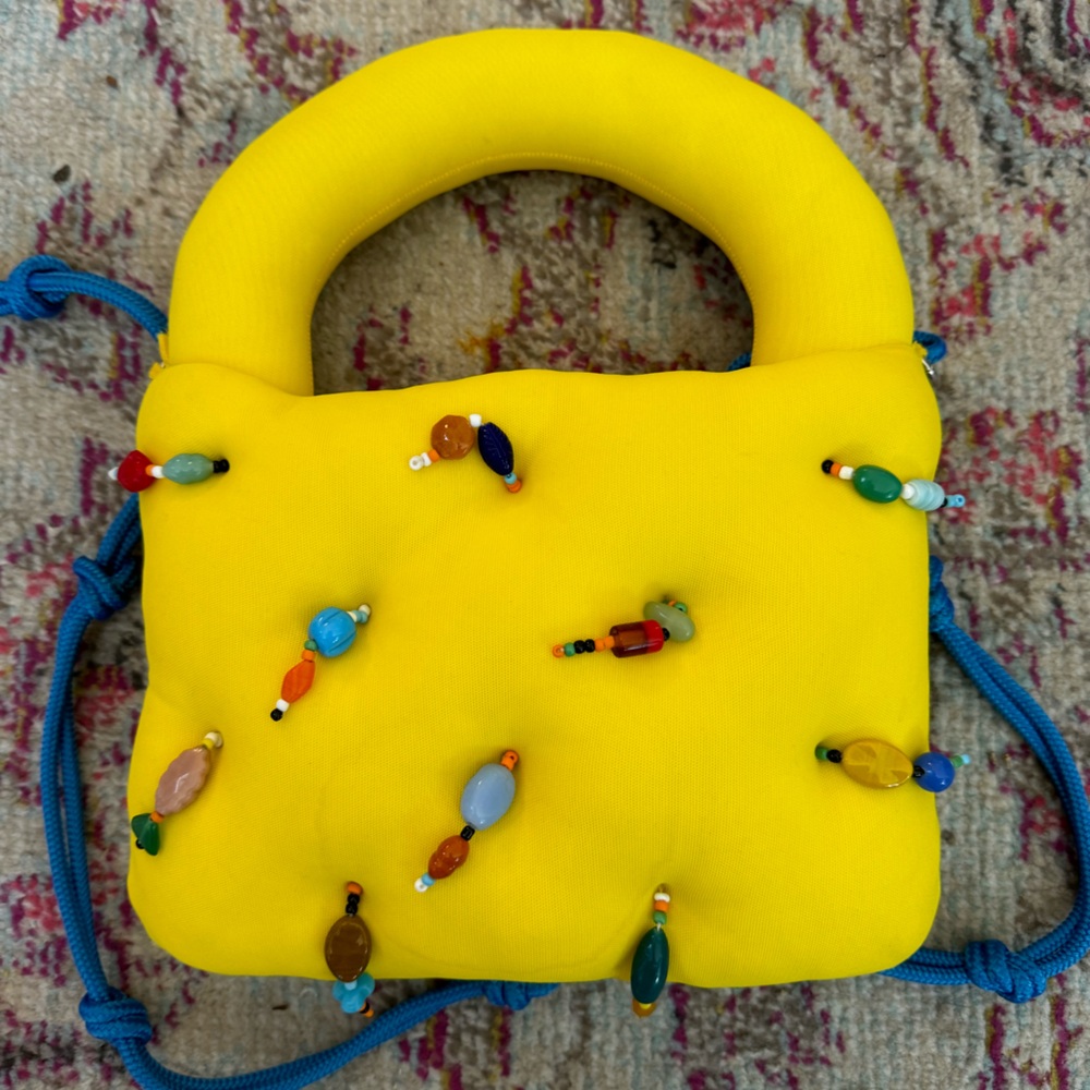 Marshall Columbia yellow beaded bag